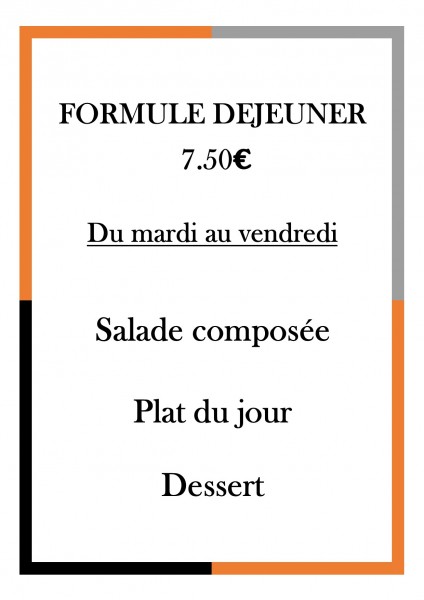 Formule déjeuner