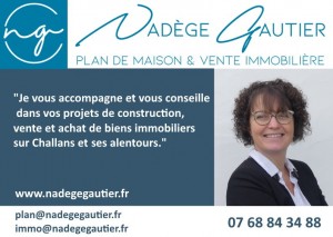 Carte de visite - Gautier Nadège Immobilier